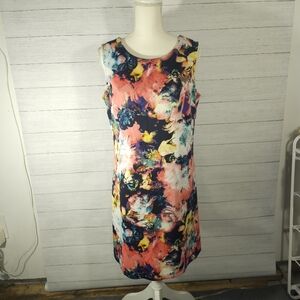 Worthington Abstract Floral Dress Size L